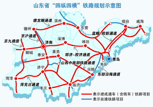 山东省铁路分布图图片